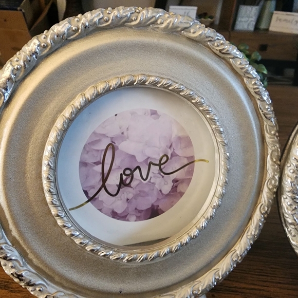 2pc Set of Round Braided Monochromatic Picture Frames - Picture 2 of 11